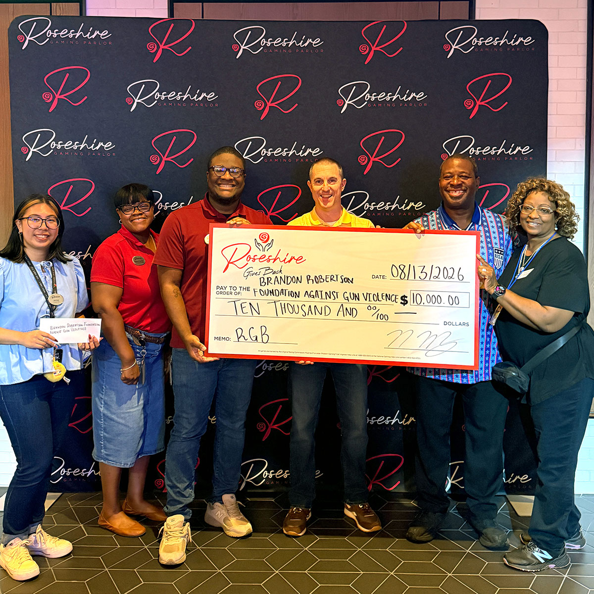 Brandon Robertson Foundation Against Gun Violence Donation